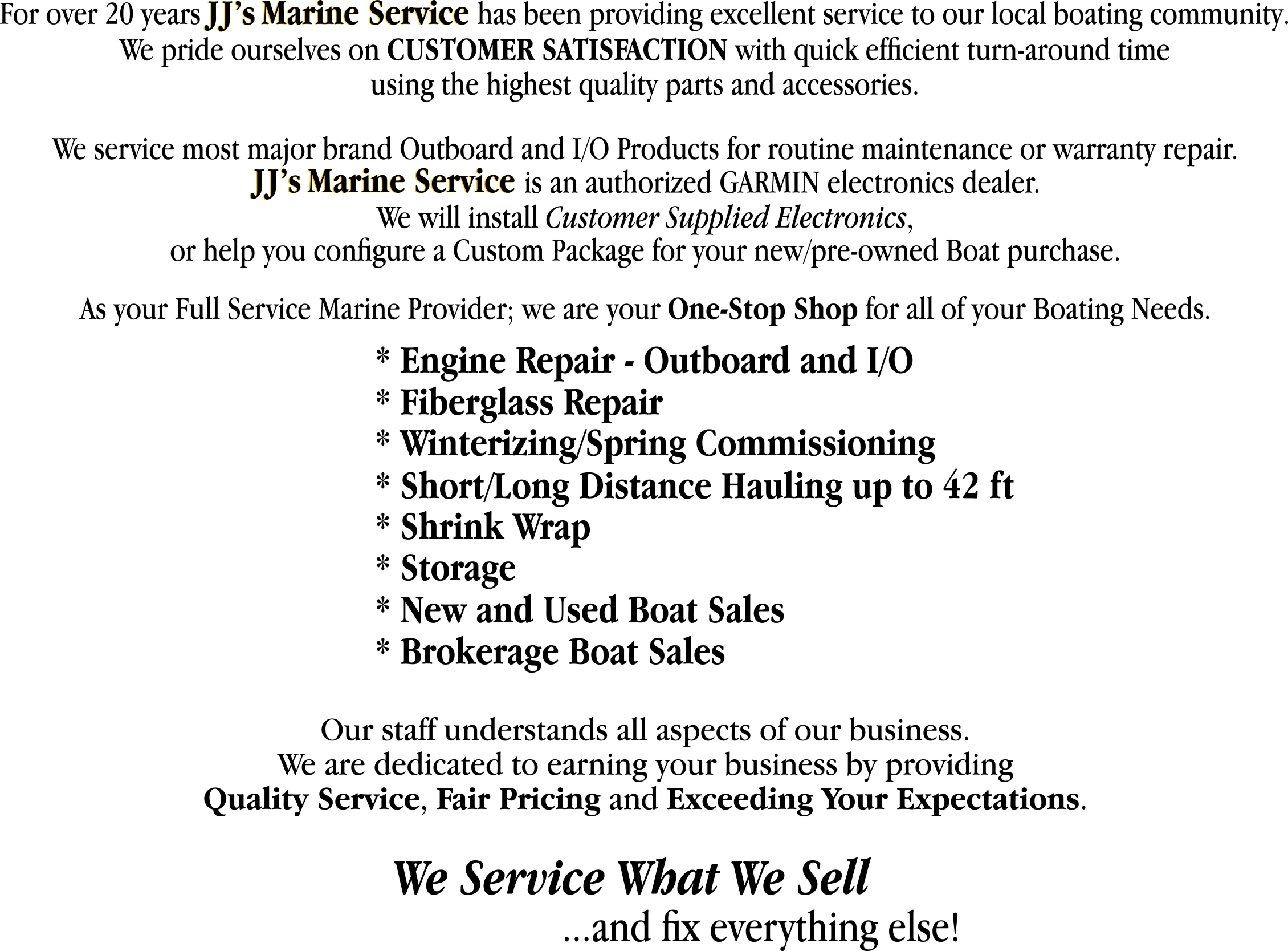 JJs Marine Service